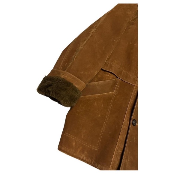 FAUX FUR vintage  90 CV LUXURY DESIGNER VELVET HEAVY WINTER COAT XL - Picture 5 of 5